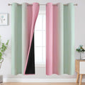 Estelar Textiler Sage Green and Pink Ombre Blackout Curtains 72 Inches Length by ESTELARTEXTILER