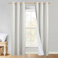NICETOWN 100% Blackout Linen Texture Curtains 80 inches Long, Thermal Insulated by NICETOWN