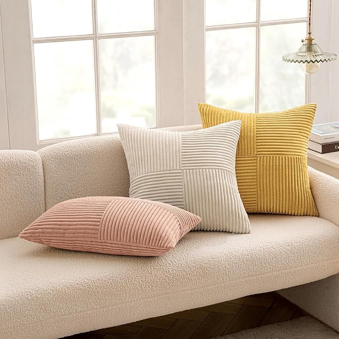 MIULEE Golden Mustard Decorative Throw Pillow Covers 20x20 Inch - Image 5