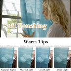 Window Treatments Linen Curtain Panels Open Weave - Image 3