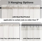 Chyhomenyc Extra Long Ivory Sheer Curtains 108 Inches Long 2 Panels, Light - Image 3