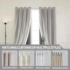 Thestoa Curtain Rods for Windows 30-46 Inch, 5/8" White Curtain Rods, Stainless - Image 6
