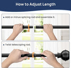 ENJOYBASICS 2 Pack No Drill Curtain Rods - Image 5