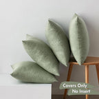 MIULEE Pack of 4 Decorative Outdoor Throw Pillow Covers Linen Waterproof Pillow - Image 6
