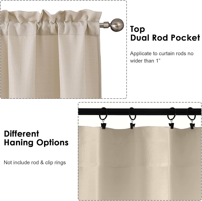 OWENIE Bob 1 PCS Linen Valances - Image 4