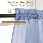 Chyhomenyc Sheer Curtains 96 inches Long 2 Panels - Image 5