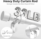 Modern White Curtain Rods 2 Pack - Image 3
