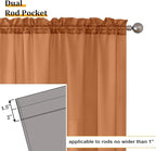 Aiyufeng Orange Sheer Curtains 54 Inch Length 2 Panels Set, Light Filtering - Image 4