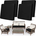 Newwiee Set of 4 Stretch Patio Cushion Covers Sofa Couch Seat Chair Slipcovers by Newwiee