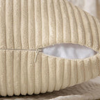 MIULEE Cream Decorative Euro Sham Pillow Covers 24x24 Inch - Image 3