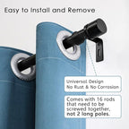 Byondeth Curtain Rods for Windows 16 to 240 Inches Adjustable Length 1 Inch - Image 2