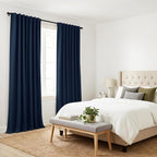PONY DANCE Blue Blackout Curtains 96 inch Long, Room Darkening Curtains - Image 8