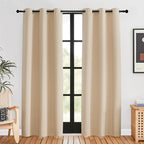 NICETOWN Room Darkening Draperies Window Curtain Panels, Biscotti Beige by NICETOWN