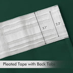 MIULEE Christmas Hunter Green Back Tab Blackout Curtains 108 Inch Long 2 Panels - Image 4