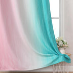 Estelar Textiler Pink and Teal Blackout Curtains 45 Inch Length, Full Light - Image 6