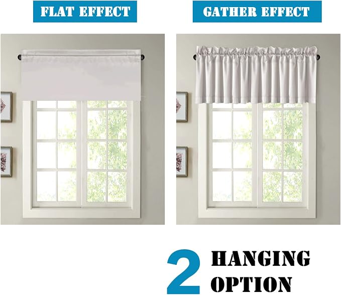 H.VERSAILTEX Blackout Valances for Windows, Kitchen Window Valance Curtains for - Image 6