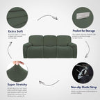 PureFit Super Stretch 3 Seats Recliner Chair Sofa Couch Cover - Image 3