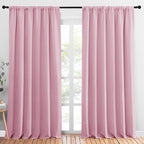 NICETOWN Blackout Curtains Window Draperies, Rouge Pink, 70 by 95 inches Long by NICETOWN