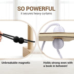 Hion Magnetic Curtain Tiebacks Black 2pcs, Curtain Tiebacks Buckles Holdbacks - Image 5