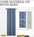 NICETOWN Stone Blue Room Darkening Curtain Panels 90" Length - Image 6
