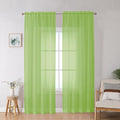 OWENIE Lime Sheer Curtains for Bedroom Living Room 90 Inches Long, Elegant by OWENIE