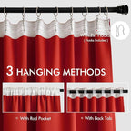 MIULEE Christmas Red Back Tab Blackout Curtains 84 Inch Length 2 Panels Set - Image 3