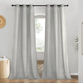 NICETOWN Linen Curtains for Windows 90 inch Long, Grommet Semi Sheer Vertical by NICETOWN
