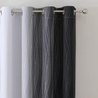 Estelar Textiler Ombre Greyish White and Black Blackout Curtains & Drapes 45 - Image 4