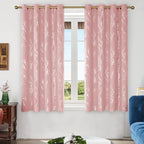 Deconovo Pink Curtains, Thermal Insulated Soundproof Privacy Curtain, 52 x 63 - Image 2