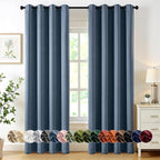 MIULEE Stone Blue Blackout Curtains by MIULEE
