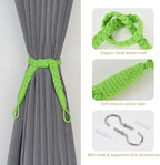 NICEEC 2 Pack Natural Cotton Rope Curtain Tiebacks Elegant Boho Style - Image 2
