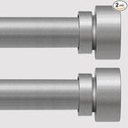 Lootkell 2 Pack Modern Silver Curtain Rods by Unknown