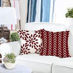 YCOLL Christmas Pillow Covers 16x16 Set of 4, Modern Sofa Throw Pillow Cover - Image 3
