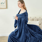BEDELITE Fleece Blanket Navy Blue Throw Blanket - Image 4
