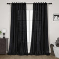 Nanspring Extra Long Black Curtain 102 inches Long 2 Panels Set by Nanspring