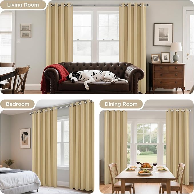 Joydeco Blackout Curtains 54 Inch Length 2 Panels Set, Thermal Insulated Long - Image 6