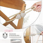 4 Pack Magnetic Curtain Tiebacks Modern Handmade Rope Curtain Tie Backs - Image 4