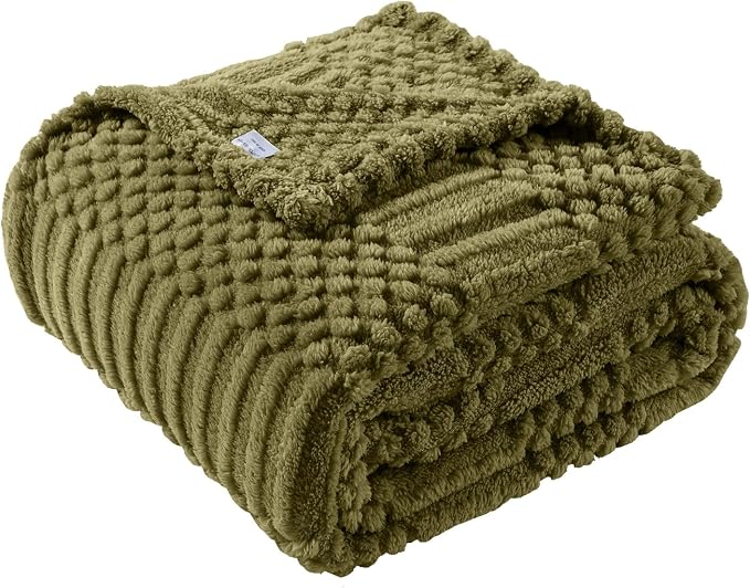 90x90 Inch Green Queen Large Blanket by Unknown