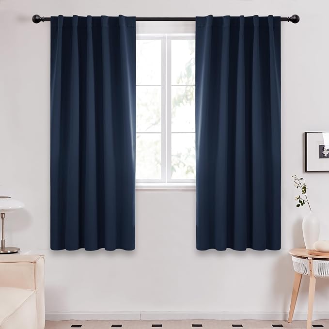 Deconovo Blackout Curtains, Thermal Insulated, W42 x L63 2 Panels, Back Tab by Deconovo