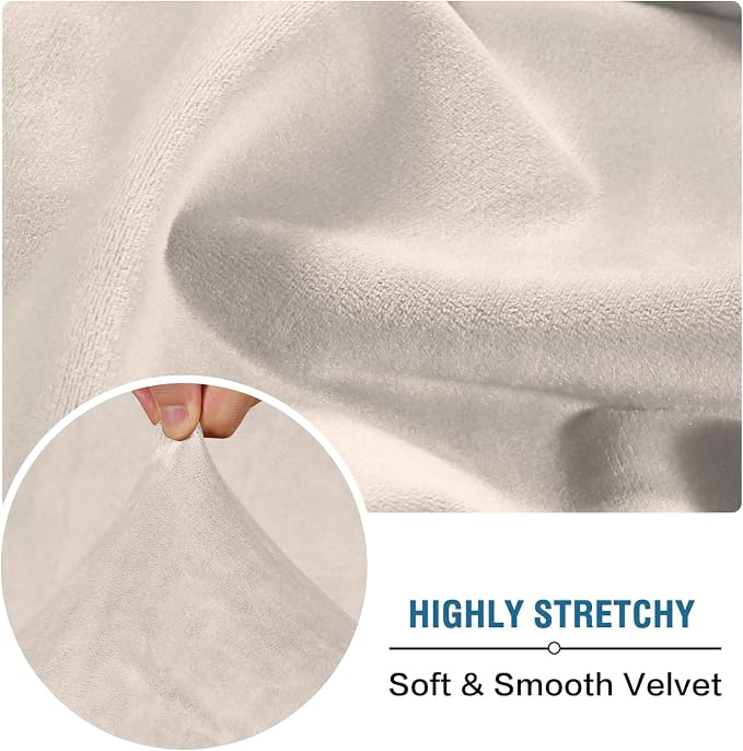 H.VERSAILTEX Velvet Stretch Individual Couch Cushion Cover Plush Slipcover - Image 5