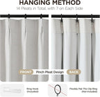 Joydeco Pinch Pleated Linen Curtains - Image 3