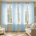 MIULEE Sky Blue Sheer Curtains 72 Inches Long, 4 Panels Set, Light Filtering by MIULEE