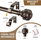 KAMANINA 1 Inch Curtain Rod Telescoping Single Drapery Rod 28 to 48 Inches - Image 7