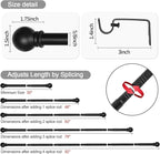 Thestoa 2 pack Black Curtain Rods - Image 3