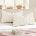 decorUhome Easter Bunny Pillow Covers 12x20 Inch Set of 2, Soft Plush Faux Wool - Image 5
