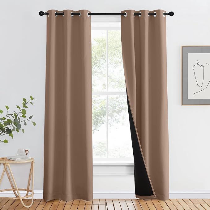 NICETOWN 100% Blackout Curtains Thermal, Noise Reduction and Privacy Curtains by NICETOWN