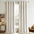 MIULEE Velvet Curtains Ivory Elegant Grommet Curtains Thermal Insulated by MIULEE