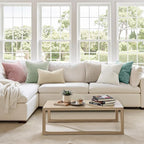 MIULEE Pack of 2 Couch Throw Pillow Covers 20x20 Inch Light Green Modern Boho - Image 2