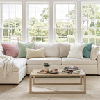 MIULEE Pack of 2 Couch Throw Pillow Covers 18x18 Inch Light Green Modern Boho - Image 2