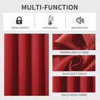 Joydeco Blackout Curtains 72 Inch Length 2 Panels Set, Thermal Insulated Long - Image 3